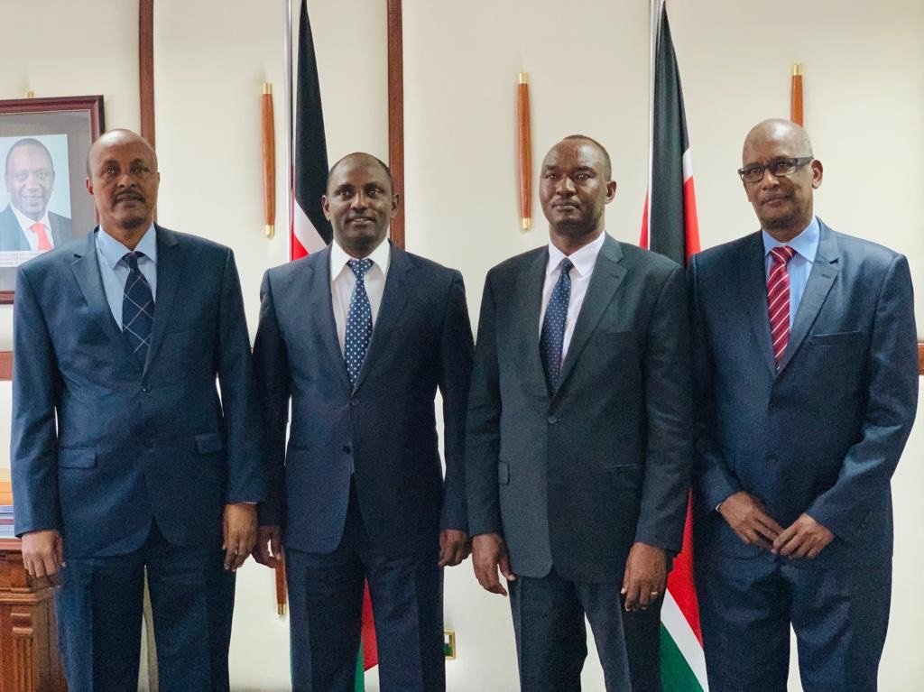 UNIDO_Kenya's tweet photo. UNIDO Representative Mr. Emmanuel Kalenzi today paid a courtesy call to the CS for Labour and Social Protection Hon. (Amb) Ukur Yattani where fruitful discussions on UNIDO collaboration were held. https://t.co/BA3rYStb1h