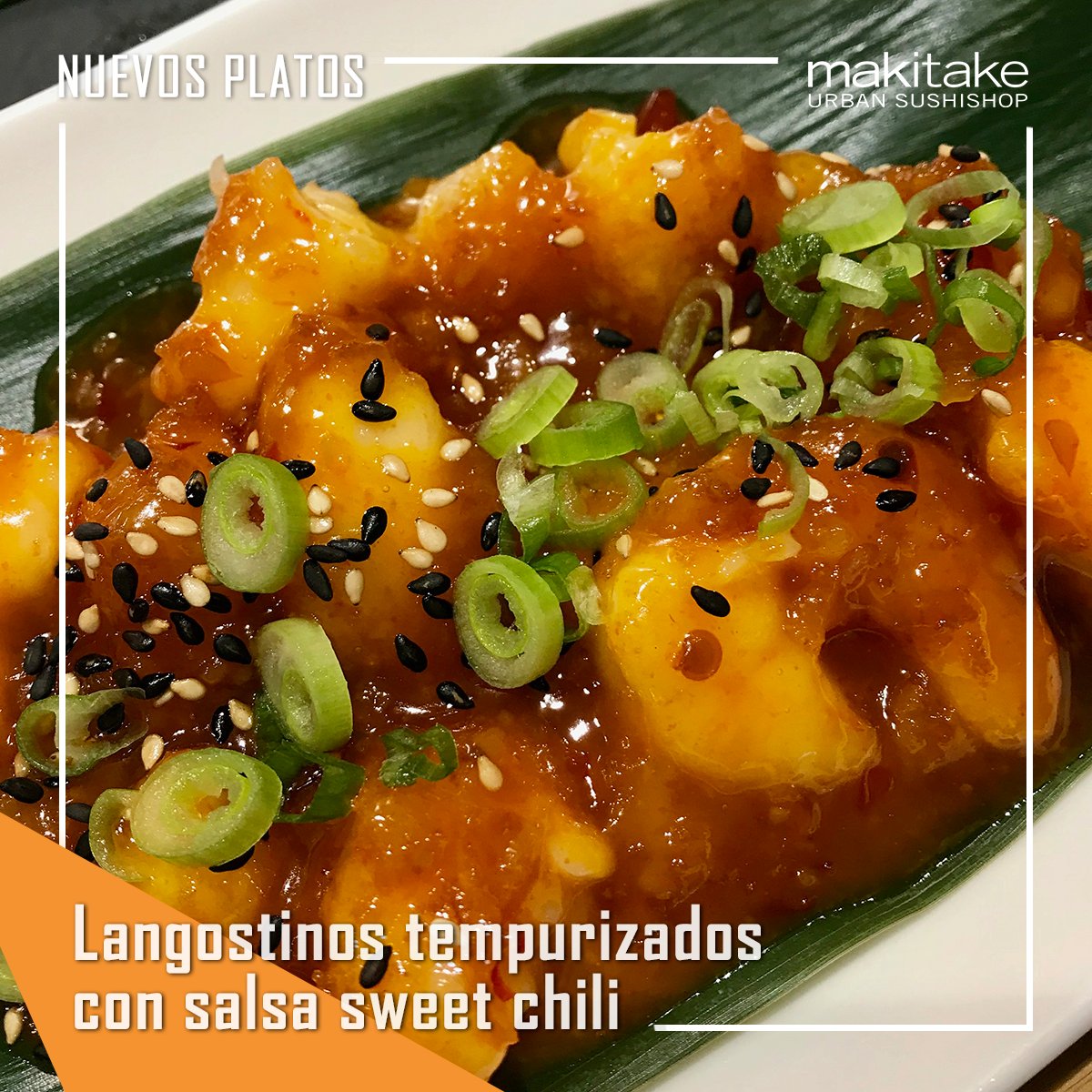 Makitakesushi's tweet photo. Amamos el #sushi…pero no todo es #sushi. En #Makitake tenemos delicias como estos #langostinos tempurizados con salsa sweet #chili en #BoadilladelMonte #VillaviciosadeOdon #Ciutadella y #Mahón #comidajaponesa https://t.co/qAhyNSwApy