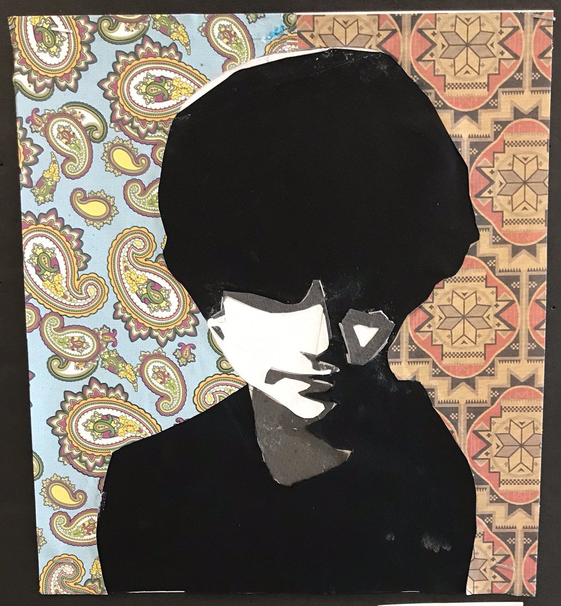 j_fass's tweet photo. 8th graders are unique! Check out these Chuck Close inspired self portraits. Students used photoshop, grey scale paper, and patterned paper to create these masterpieces! #scarsdalemspride #value #selfportrait https://t.co/U6Vvm6zU0m