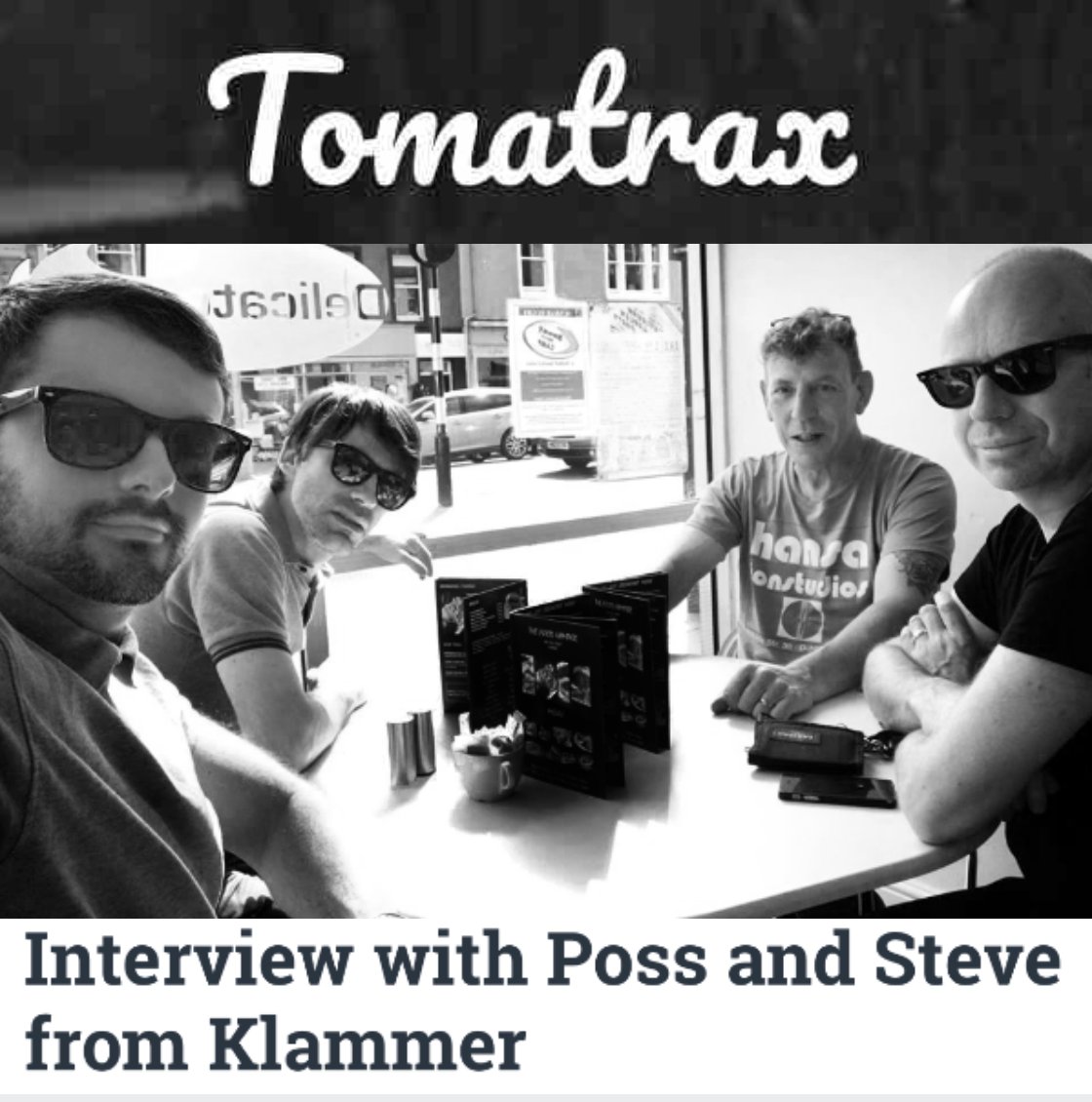 ShamelessPR_'s tweet photo. Australia's @Tomatrax speaks with Poss and Steve Whitfield of @KLAMMERband about their new album 'You Have Been Processed', being compared to #XTC and #GangofFour, songwriting, and Steve's lively career as producer of such bands as @TheCure &amp; #TheMission ~ https://t.co/VH1qEPcIF1 https://t.co/6gg78xL6BA