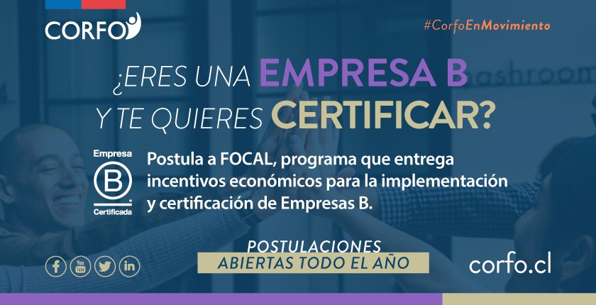 sebastiansichel's tweet photo. Desde @Corfo y el @GobiernodeChile queremos mejores empresas para el país comprometidas con buenas prácticas. Las Pymes que generen un impacto social o ambiental postitivo podrán postula al programa #Focal para certificarse como Empresa B 👉 https://t.co/0jz5zcNgxr  🇨🇱🚀🌎♻️🔁 https://t.co/5IPk49srsx