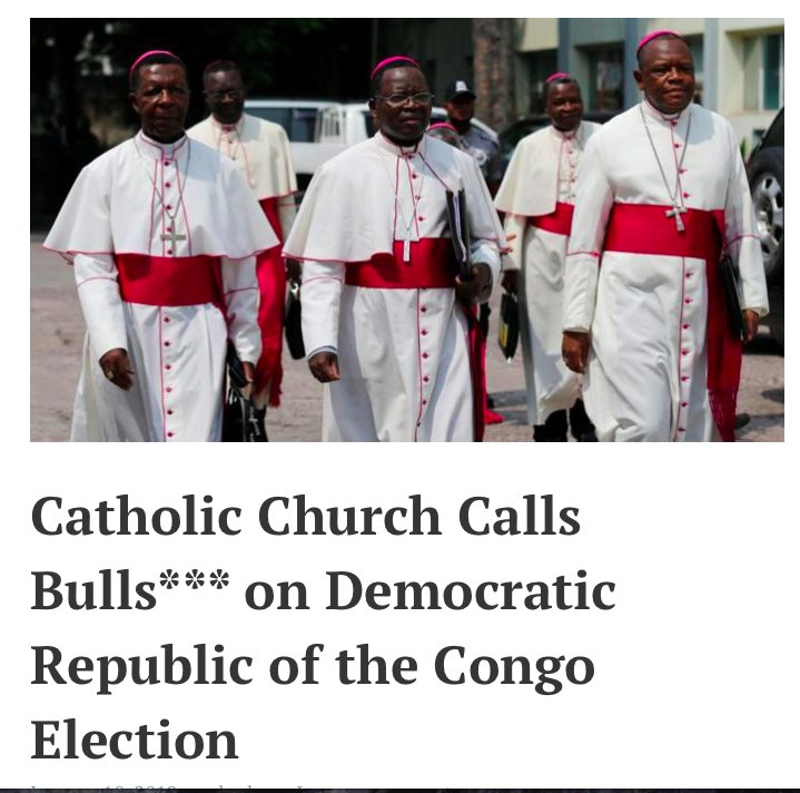 PReligions's tweet image. The unexpected election win of Felix Tshisekedi sets up a showdown between the DRC government, opposition and Catholic Church

politicalreligions.com/catholic-churc…

#Congo #CongoElection #DRCElections #Fayulu #FayuluPresident #fayuluprésident #Tshisekedi #Kabila #Catholic #Catholics #DRCvote