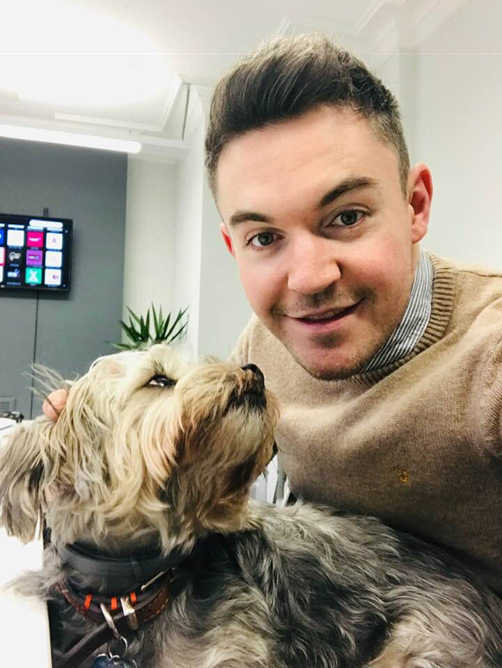 TeamHaystack's tweet photo. Our Director Luke and Bertie enjoying a Thursday selfie together πΆ #DogsofTwittter #teamhaystack https://t.co/m9J3WLaxTF