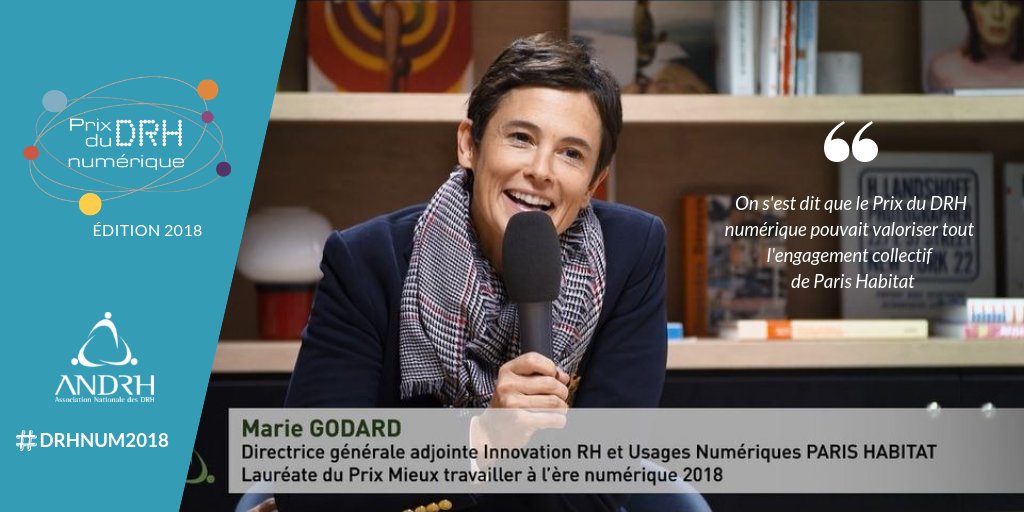 ANDRH_Officiel's tweet photo. [Temps forts #DRHNum2018 ] Re-découvrez @Mariegodardlb, DGA Innovation  RH et usages numériques, @Paris_Habitat, lauréate du Prix du Mieux travailler à l'ère numérique à travers notre interview !
👉 https://t.co/uRSrqZDVKa https://t.co/V8efl7UoId