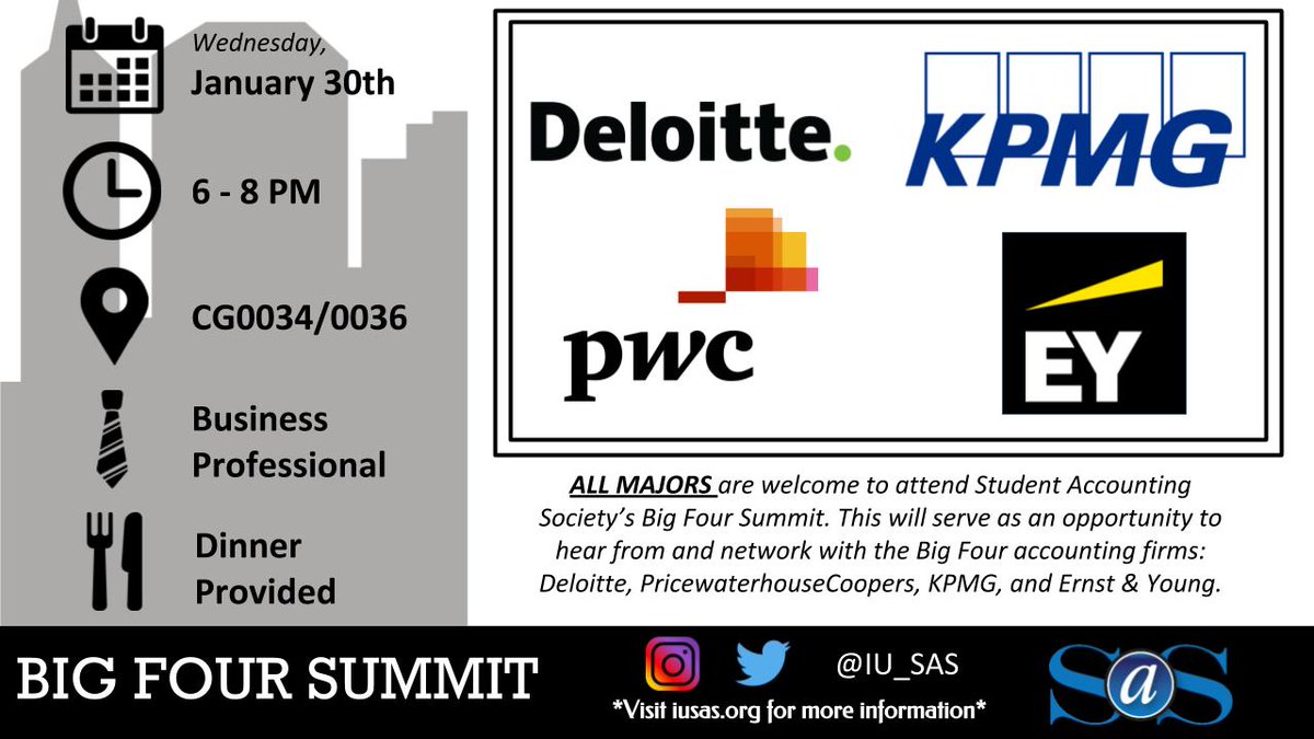 Join SAS on January 30th for the Big Four Summit with <a href="/Deloitte/">Deloitte</a> , <a href="/KPMG/">KPMG</a> , <a href="/EYnews/">EY</a> and <a href="/PwC/">PwC</a> !