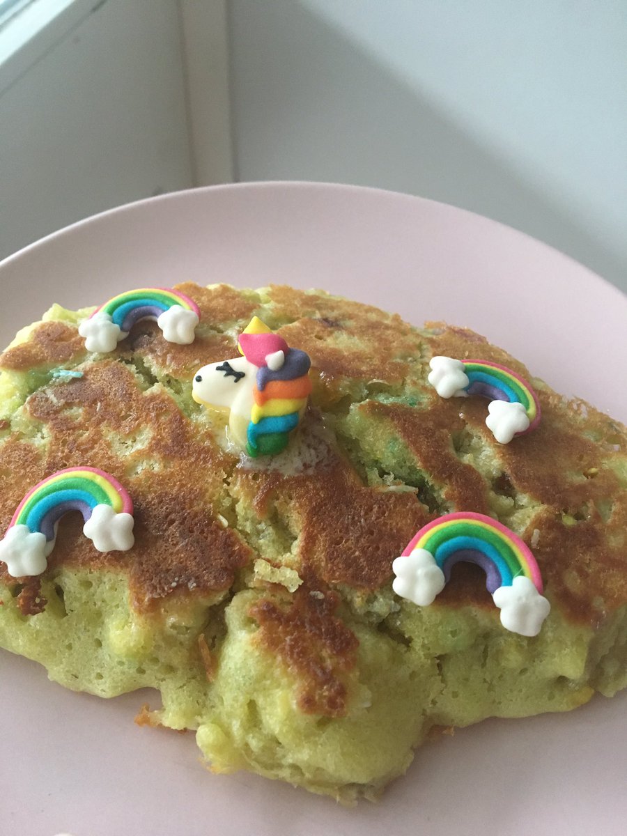 raindovemodel's tweet photo. Started my day as queer as possible with #MyLittlePony cupcake mix pancakes. As one does. #unicorn #lgbtq #therightsideofthebed https://t.co/HWTQpd3OAh