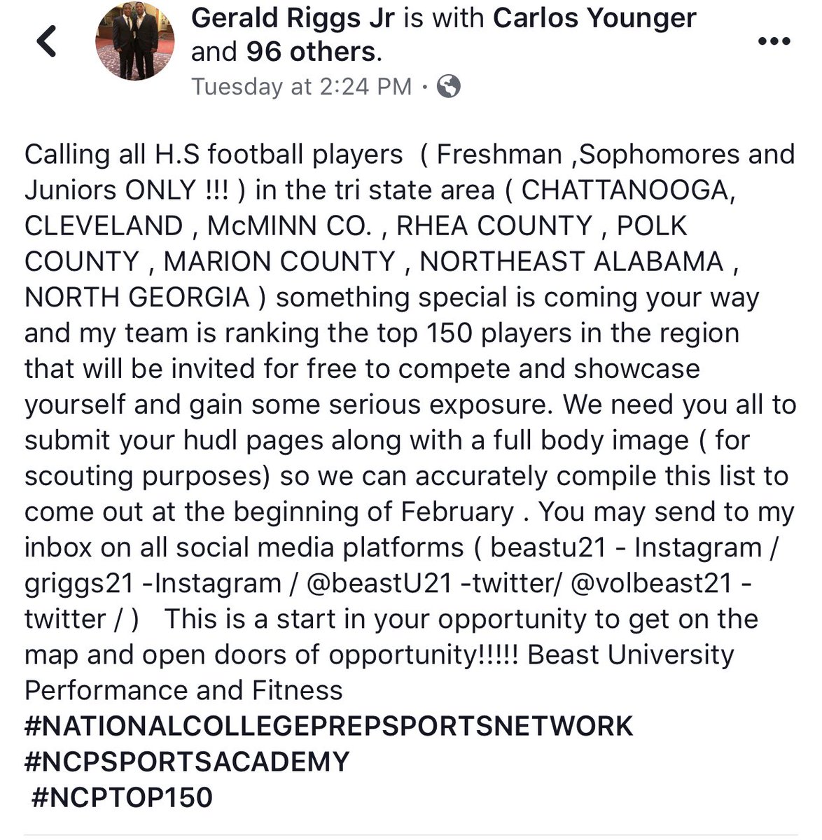 CoachGRJr21's tweet photo. Tri state area ( Chattanooga, rhea county , Cleveland, Polk county , Mcminn county , Trousdale county , Marion county Tn / north east Alabama , Jackson county / North Georgia ,Catoosa co, walker co , Gordon co , Whitfield co , chattooga co , Gilmer co , Fannin co ,Pickens co) https://t.co/AiZx4NV8Za