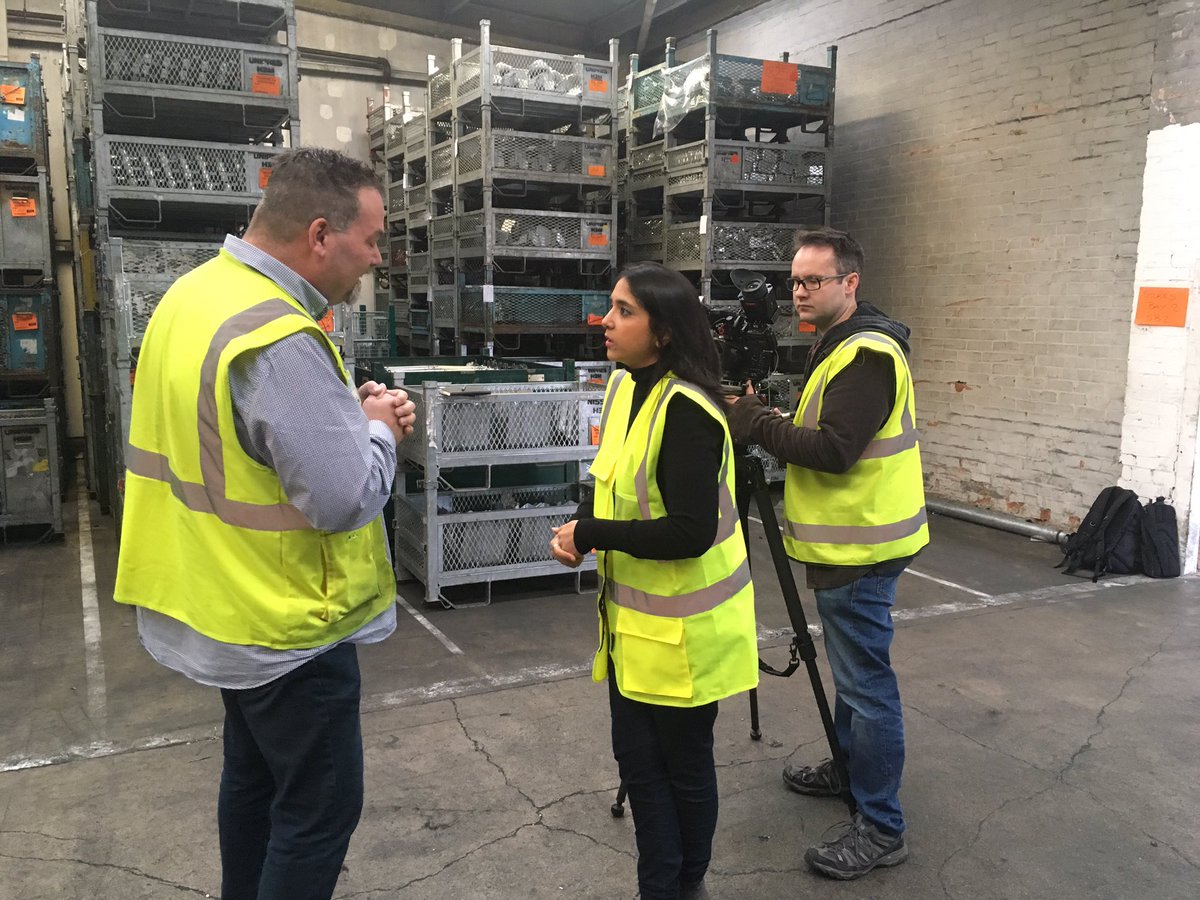 anne_delaney's tweet photo. Working on the JLR story today with @sima_kotecha Our first interview is with @PressmarkUK who make parts for the company. Here’s MD @JNollett being interviewed. #JLR https://t.co/JBPgl1R8d8