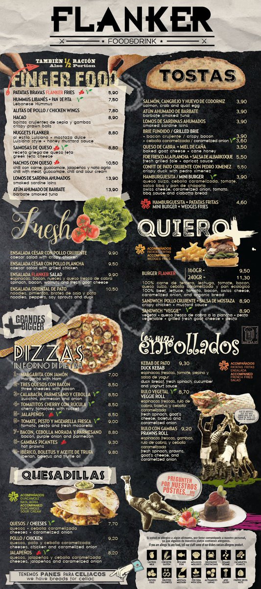 Una carta llena de opciones 😁
¿Has probado ya todos nuestros platos?
📍Calle Ávila, Guadalcántara fase 4
☎️952 78 28 96
#FlankerBar #SanPedroAlcántara #FlankerLovers