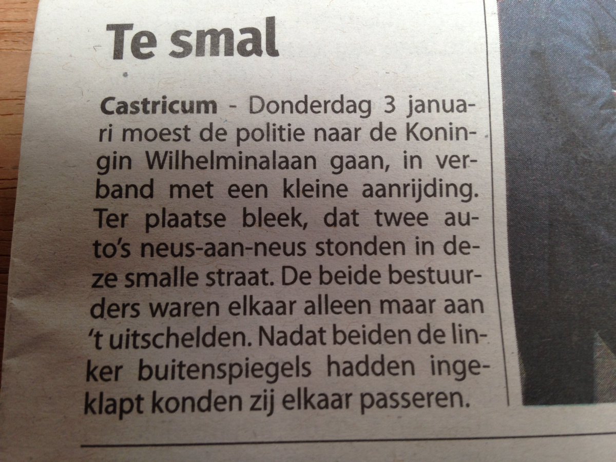 msteeman's tweet image. Rijden twee twitteraars een straat in...