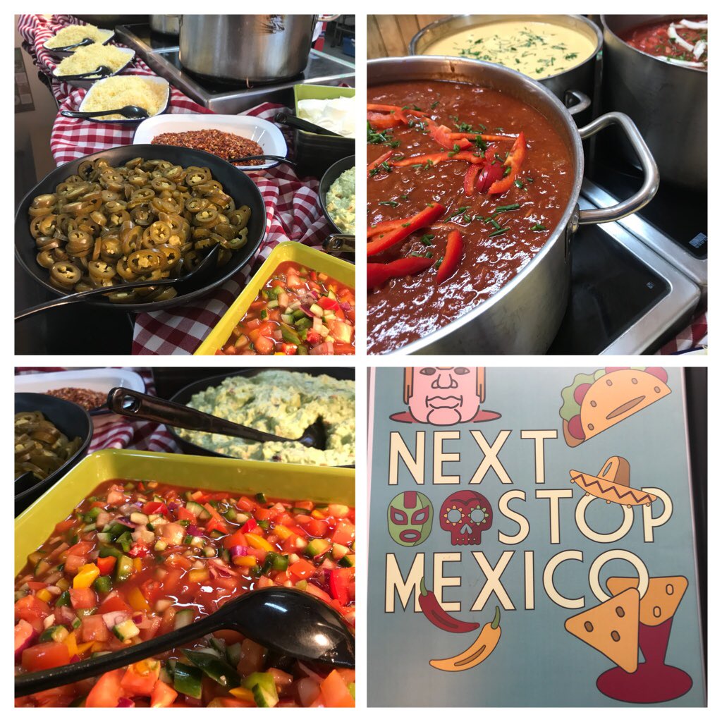 SuzanneHemchaou's tweet photo. What do you call cheese that’s not yours? Nacho cheese of course. Fun & vibrancy is today’s LunchtimeTheatre Bar #NextStopMexico @Thomas_Franks_ @ShiplakeCollege 🥑🌶🇲🇽🌵 https://t.co/ricGp5uilq