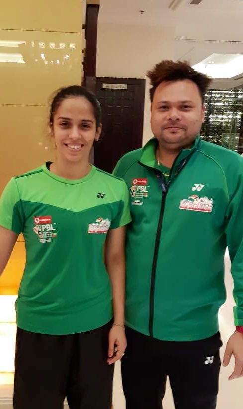 NSaina's tweet photo. Team @NEShuttlers 👍👍 for the @PBLIndiaLive ☺️ https://t.co/eOP6NxdLQM