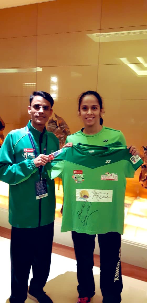 NSaina's tweet photo. Team @NEShuttlers 👍👍 for the @PBLIndiaLive ☺️ https://t.co/eOP6NxdLQM