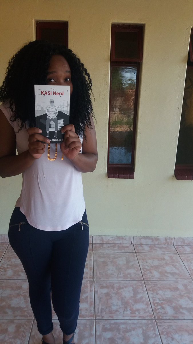 Rebones's tweet photo. My baby sister' January read #KasiNerd ! Prezzie from big sister ! #EncouragingAReadingNation ..... Thank you for leading the #ReadingMovement  @TebogoDitshego ✊👌 https://t.co/T9UyQSQyv7