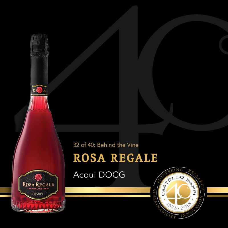 Rosa Regale is a soft sparkling wine made from the Brachetto grape. The cold maceration of the grapes, followed by a soft pressing, allows the extraction of the typical intense aromas from the skins and gives the wine its light ruby red color.