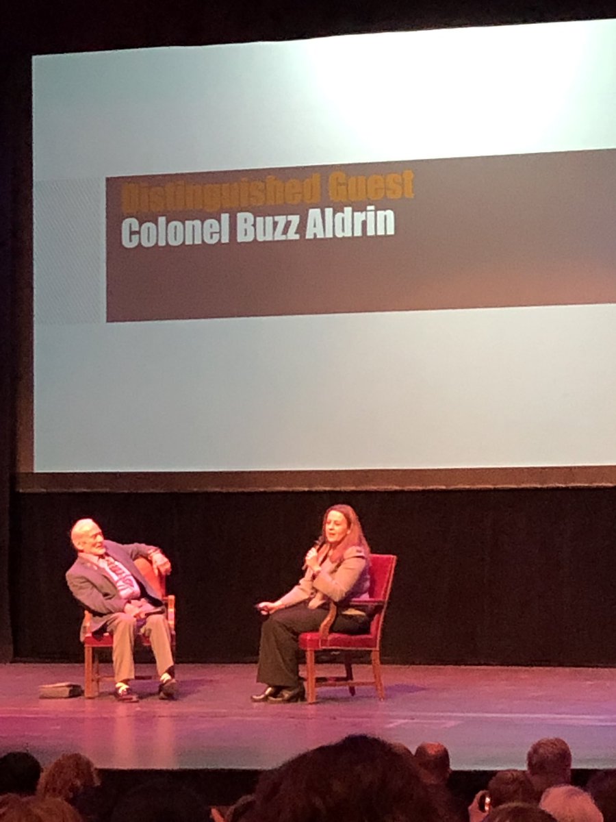 Mrs_Werck's tweet photo. Buzz Aldrin’s advice to students wanting to be astronauts when they grow up? Choose a good nickname and stick to it. 😂 #purduestem https://t.co/F8f4c1DbmN
