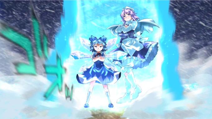 夏場完敗した太陽さんに真冬マウントをかます⑨と雪女・・・!(^o^) 