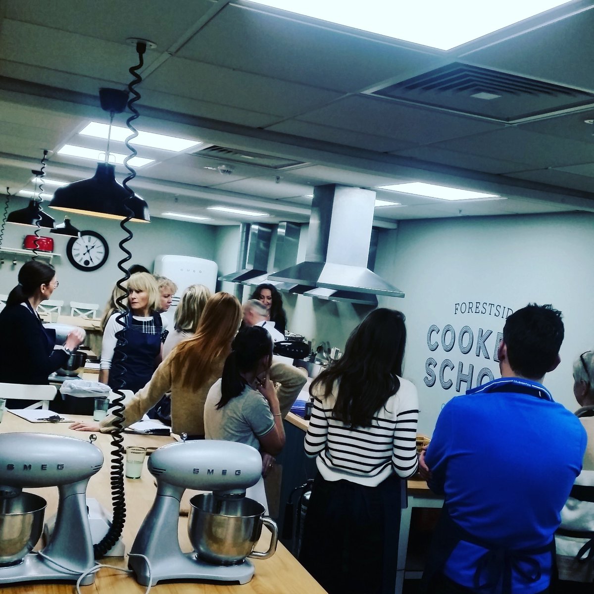 ForestsideCSchl's tweet photo. Great to have @QUBelfast in with us again today making delicious Spanish Tapas @chef_jeffers #cookeryschool #Spain #teambuilding #dayaway #workdos #belfast #busybusy https://t.co/kV4vyUzrfg