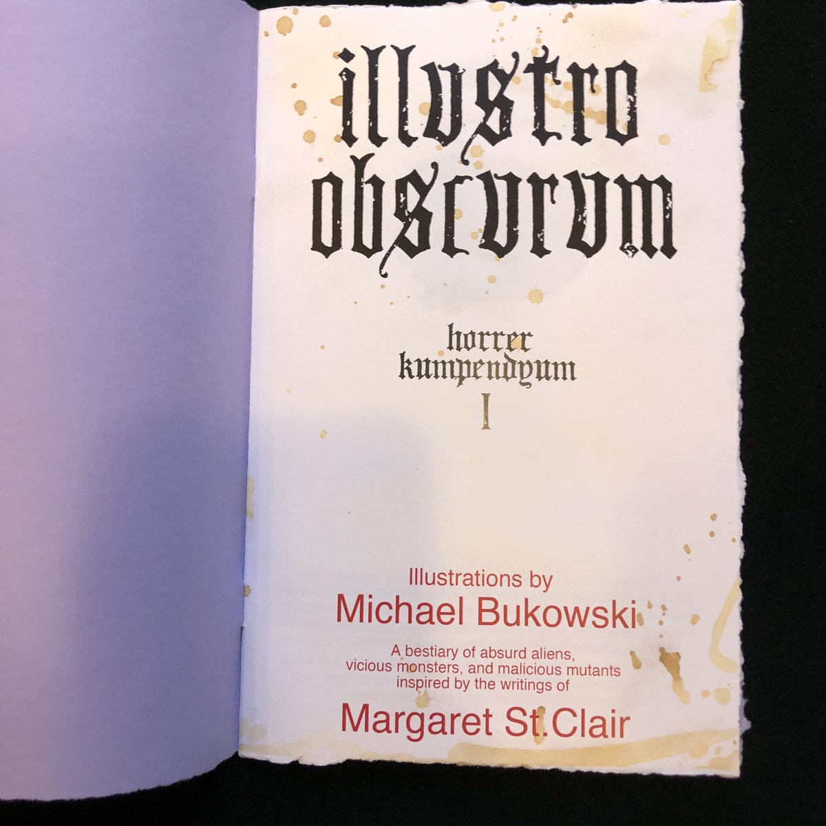 Finally, I want to share this remarkable St. Clair bestiary, creates by Michael Bukowski and given to me by  @liboutreach, who knows my taste frighteningly well!