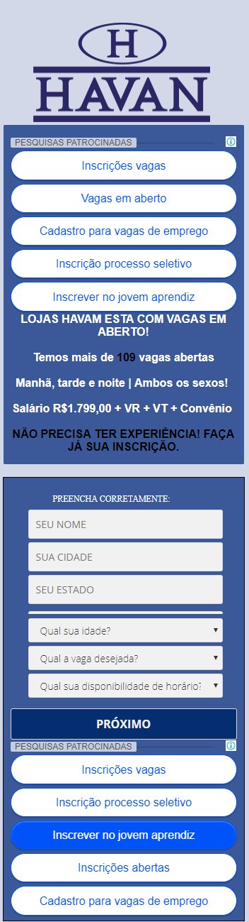 GOLPE | Novo golpe no WhatsApp promete vagas de emprego na Havan e rouba dados.