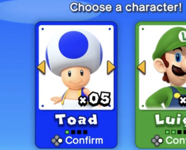 Blue Toad isn't completely absent from New Super Mario Bros. U Deluxe