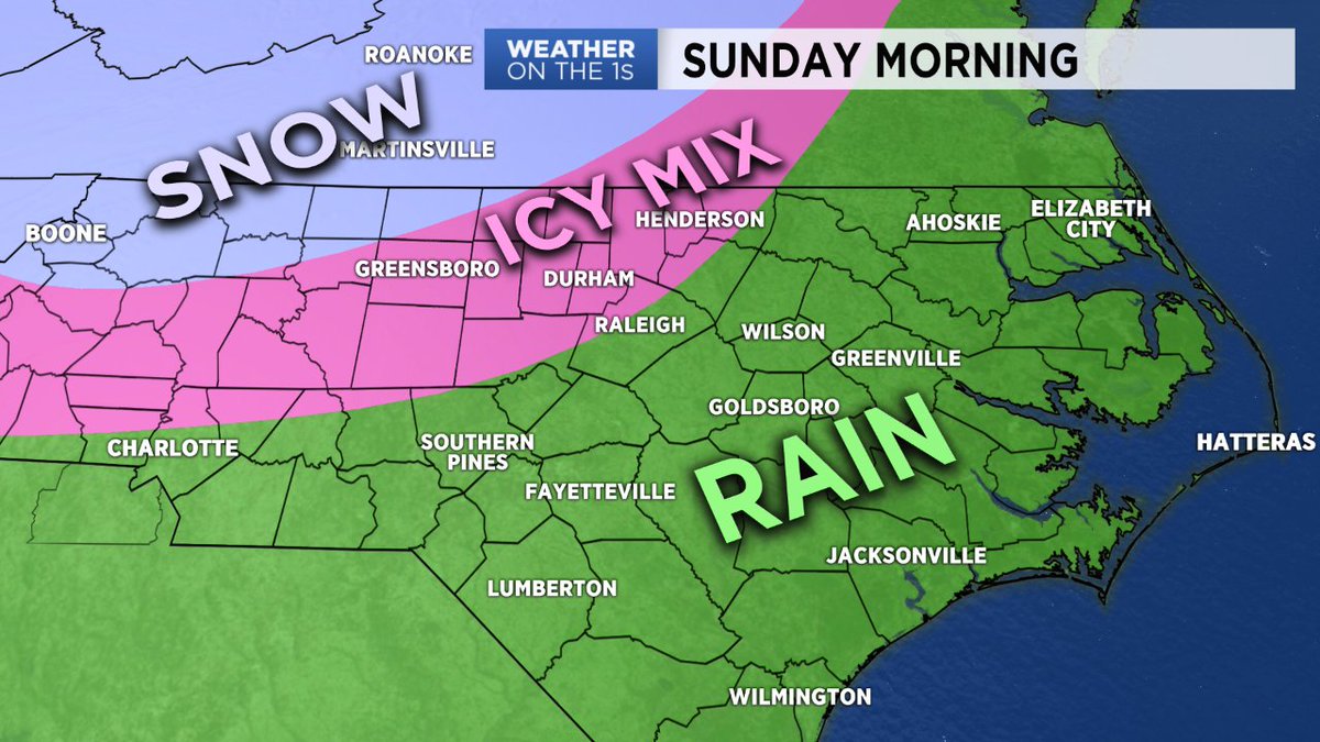 RT <a href="/leeringerwx/">Lee Ringer</a>: The Triangle may end up close to the line between just cold rain and an icy mix early Sunday morning. #ncwx #WeatherOnThe1s <a href="/SpecNewsRDU/">specnewsrdu</a>