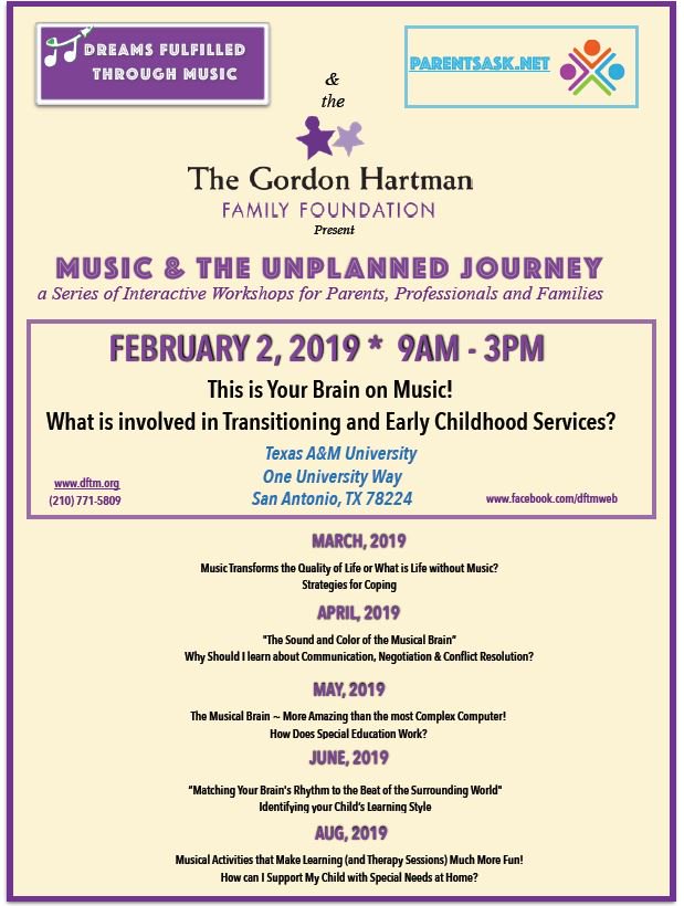 ParentsAsk's tweet image. Good Afternoon,

We are excited and thankful that Texas A&amp;amp;M University San Antonio will be hosting the first of a 6 part series of workshops that have been funded by a grant awarded by The Gordon Hartman Family Foundation.  The date of the workshop
February 2nd, 2019