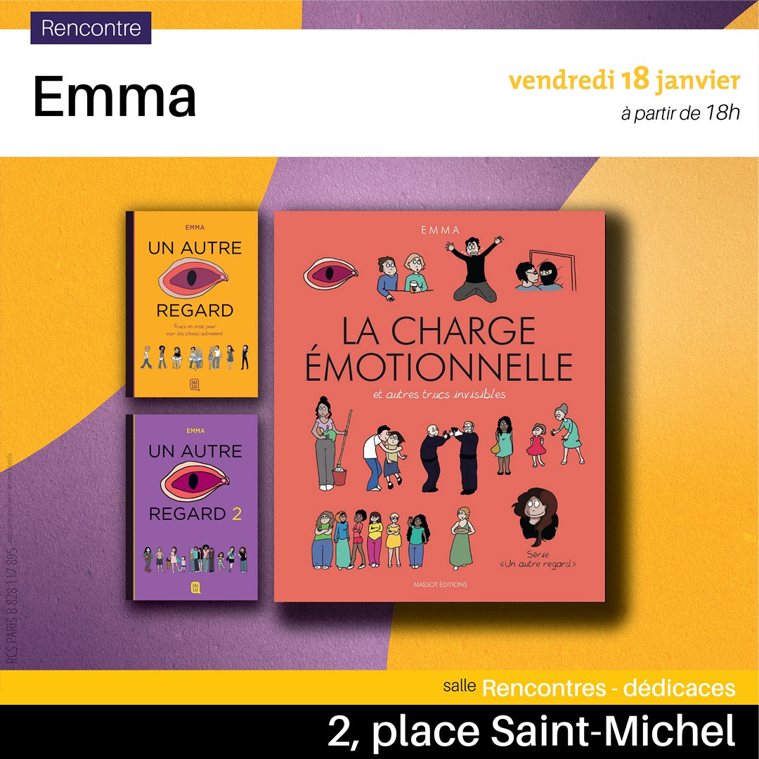Gibert_Jeune's tweet photo. [ #RENCONTRE #DEDICACE #BD ]
Rencontrez la blogueuse, et autrice de BD, Emma.
Elle présentera ses bandes dessinées et vous pourrez en profiter pour les faire dédicacer ! ;-) https://t.co/5Q9aRzkVIj
 
@Editions_Jailu #emma #emmaclit @massot_editions https://t.co/KG5vmWUXRo
