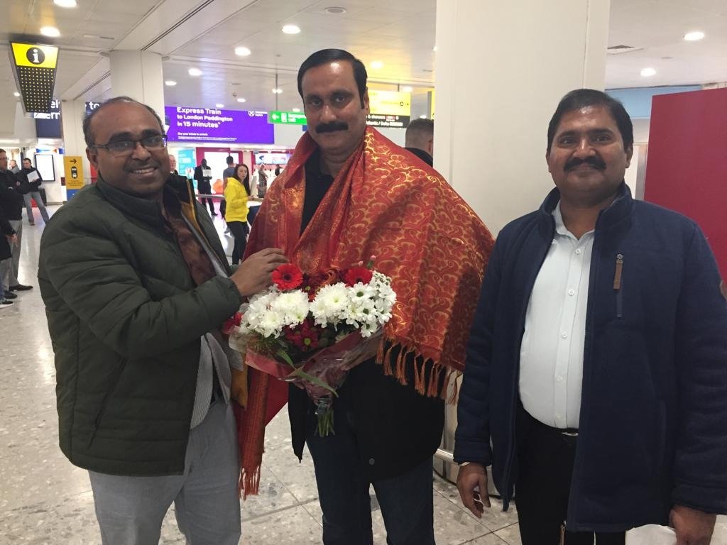 IBNUK2's tweet photo. IBN Core Team members Mr.Vijaysooriya and Mr. Naga welcoming Dr. Anbumani Ramadoss  @draramadoss https://t.co/0DqEQvRbTl