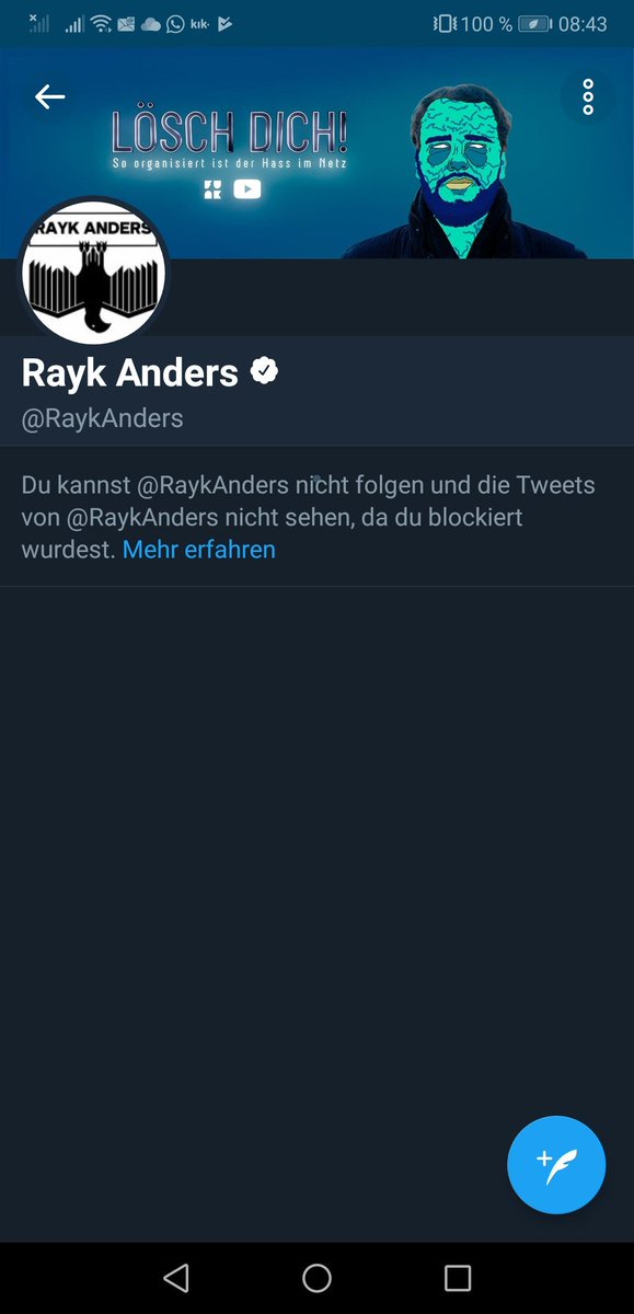dover1510's tweet photo. Raykdolf Kotler hat mich geblockt. Piss dich doch #RaykAnders https://t.co/xlHkNmNaVu