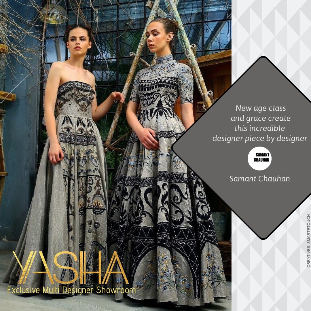 yashacouture's tweet photo. New age Class and grace create this incredible designer piece by very famous designer ‘Samant  Chauhan’. Shop such exclusive outfits for different parties from our Exclusive Multi Designer Showroom, Yasha.

#Yasha #exclusive #trendalert #black #dressy #womensfashion #varanasi https://t.co/2rFhTxInJN