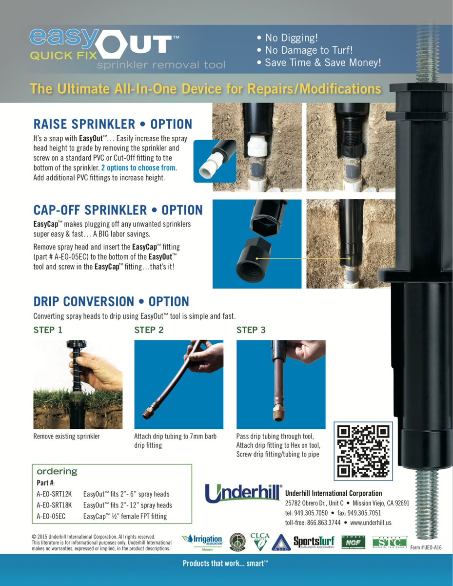 RiversAssoc's tweet photo. Everyone loves an easy fix to replace sprinkler heads.
Check out this video. https://t.co/IxaTLeEj5O
For more information, please contact your local Rivers Associates Sales Representative here in the Southeast.
#riversassoc #sprinkler #Irrigation #golf #GAGreenIndustry https://t.co/E17dnH8SoS