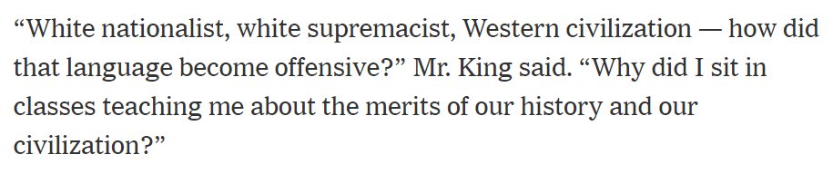 JuddLegum's tweet photo. Dear @GOPLeader:

Do people who openly embrace white supremacy have a place in the House Republican Caucus? 

Do they get committee assignments?

Asking for Steve King.

-- Judd

https://t.co/Esi3oORAu4 https://t.co/DLEli73ELj