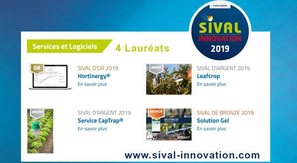 #Agtech #iot 4 lauréats au Concours Sival  #innovation 
Catég. Services et logiciels 
🥇Hortinergy d' <a href="/agrithermic/">Agrithermic</a>
🥈Leafcrop de <a href="/sencrop/">Sencrop, la météo connectée à vos cultures 🌡️❄️🌦</a> 
🥈 Service CapTrap de <a href="/Cap2020Consult/">Cap 2020</a> 
🥉 Solution gel de <a href="/weenat_com/">Weenat</a> 
Rdv la semaine prochaine au #Sival19 #Angers
sival-innovation.com/category/servi…