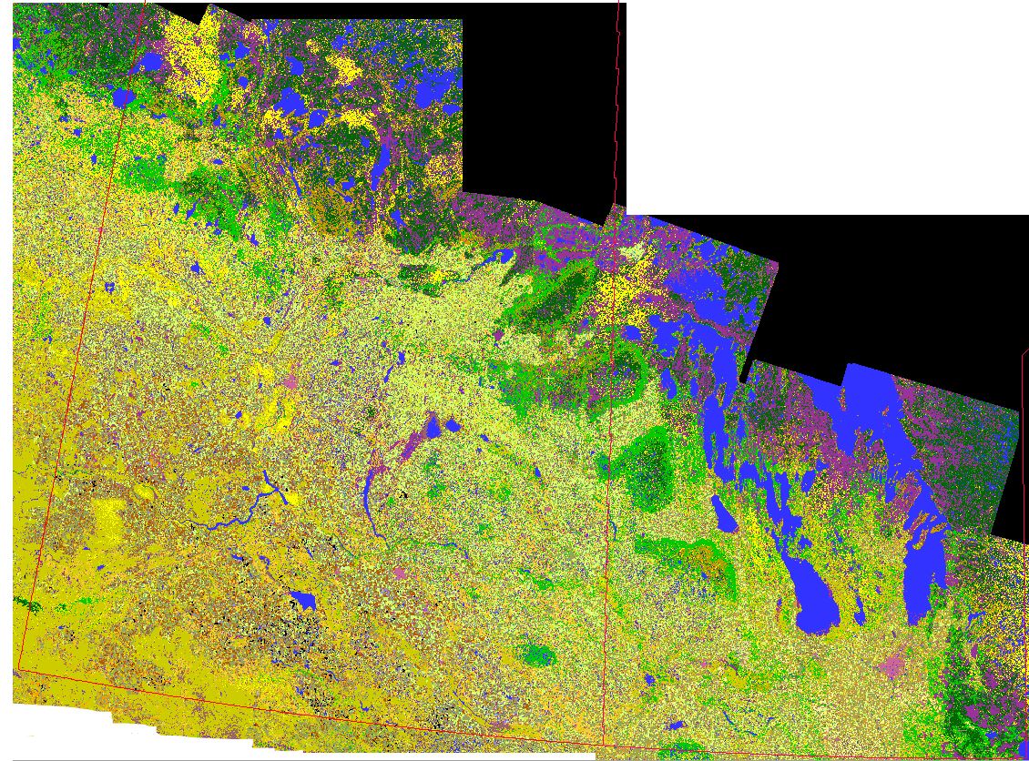 LeanderCampbell's tweet photo. #cropmap18 is starting to roll off the assembly line. Here's a look at 2018 #SKag &amp; #MBag. New this year we've added Chickpeas (highlighted in red near Torquay) &amp; Faba beans (in black near Melfort). That's right, we #lovepulses. 😉 https://t.co/16NL4Ffwtq