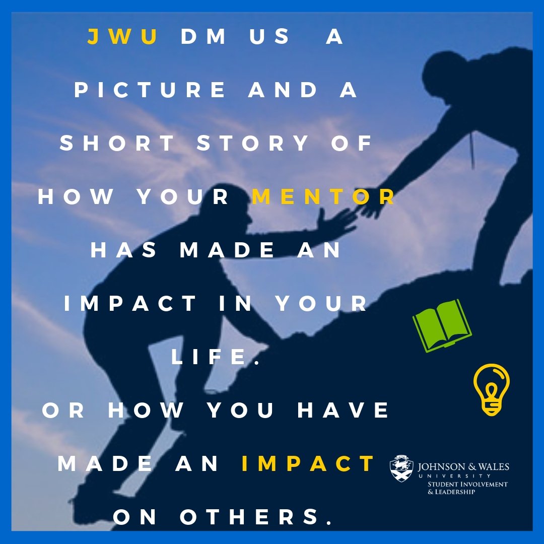 JWUPVDInvolved's tweet photo. Where would many of us be if it weren’t for our mentors? It’s their month and we are here say THANK YOU! Tell us your story so we can share and learn from it #NationalMentorMonth #InvolvedAtJWU #JWUPVDInvolved https://t.co/dDXorE1tyi