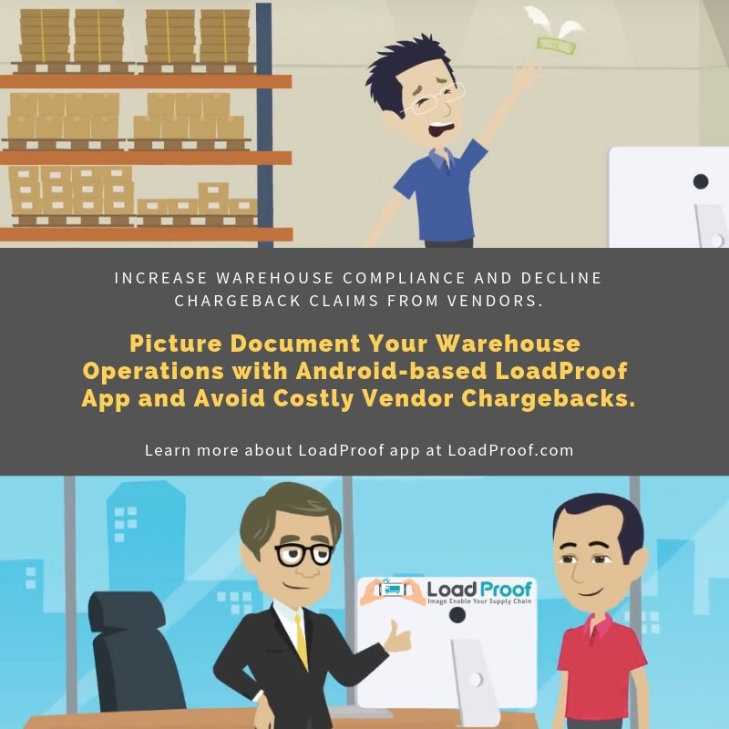 sapugazh's tweet image. Picture Documentation of Your Warehouse Operations Increases Vendor Compliance and helps to avoid costly chargebacks. Image documentation of warehouses has now become uncomplicated with the LoadProof app. lnkd.in/gBRPMTN #VendorCompliance #3pl #LogisticsSystems