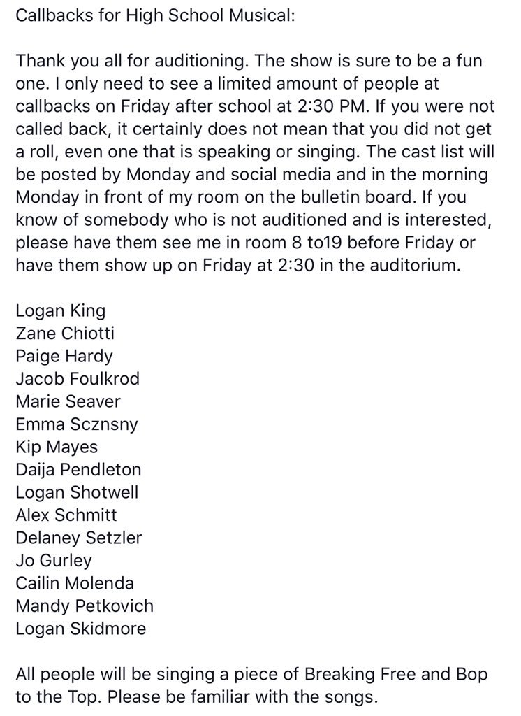 monroe_drama's tweet photo. INFORMATION ABOUT CALLBACKS ⬇️⬇️⬇️⬇️⬇️ https://t.co/Cj9F21i2hD