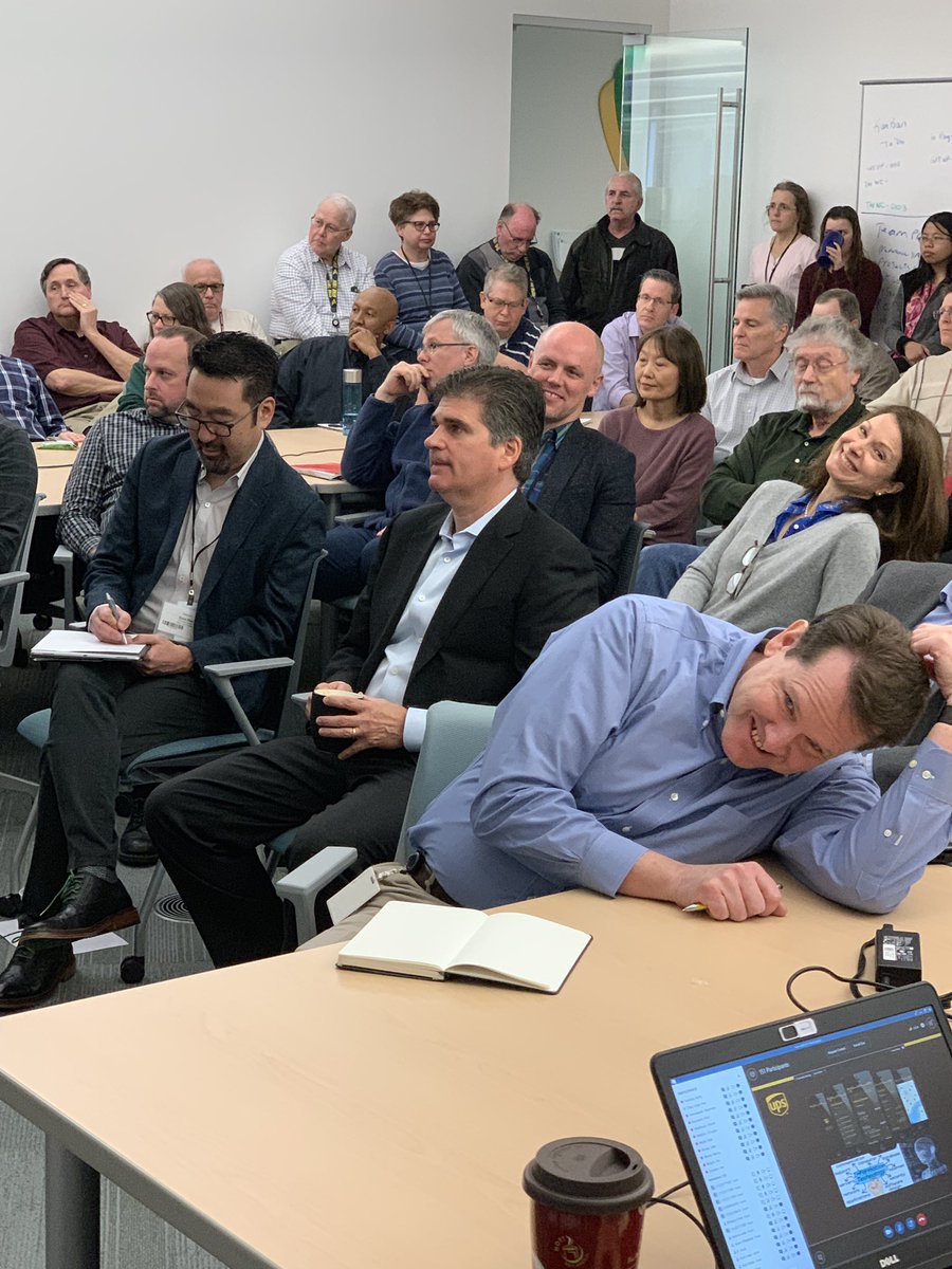 JimLiebert's tweet image. Happy to have @RealGeneKim and @mik_kersten to our #compuware town hall!  Along with a leaning @SpencerHallman and @mitzihunter!