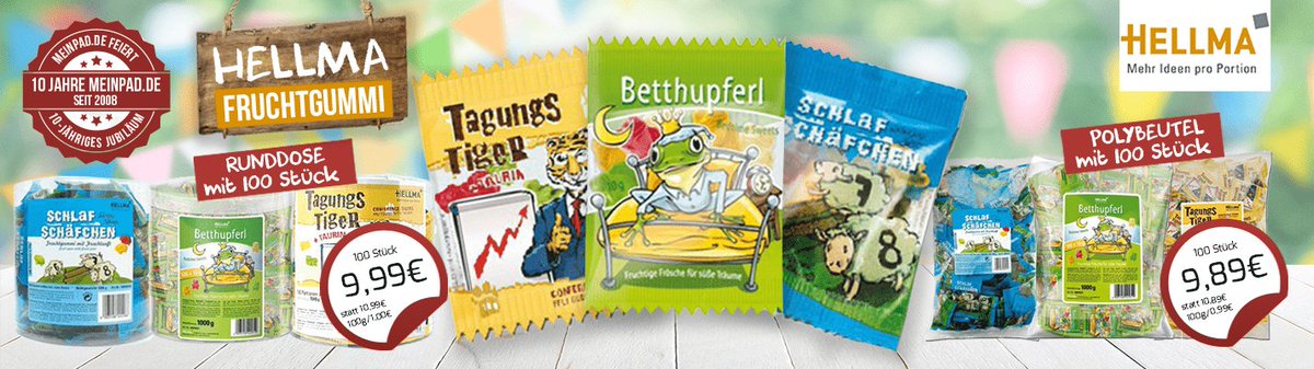 meinpad's tweet photo. Wir haben jetzt köstliche Fruchtgummis 🐸🐯🐑 von #Hellma im #Angebot! Perfekt geeignet für Zuhause, als kleine Aufmerksamkeit für Gäste oder doch für Meetings. 

Jetzt zugreifen: https://t.co/osaCg6XCL3

Wir freuen uns auf euch!
Euer #meinpad - Team ☕️ https://t.co/ky2HnldCXi