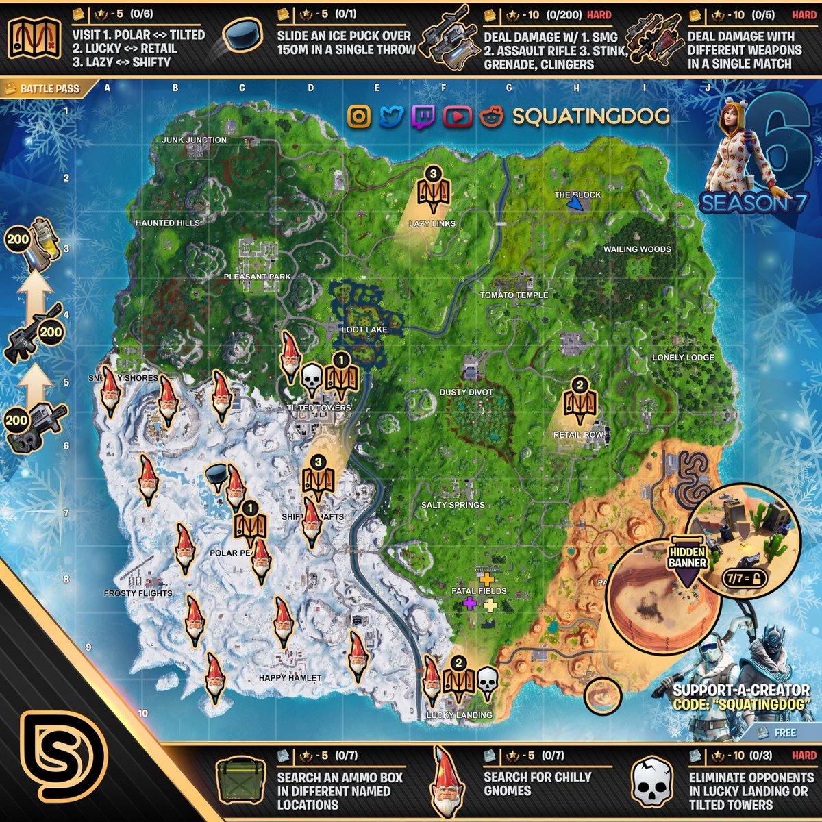 find our cheat sheet for week 6 here - fortnite week 5 challenges cheat sheet