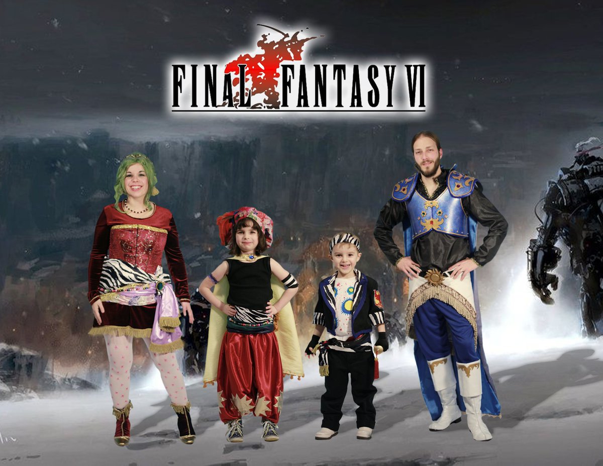 #tbt to our first family cosplay as Final Fantasy 6 characters, from way back in 2014! We took 3rd place in the Group Cosplay Contest at Grand Rapids Comic-Con that year!

#ff6 #finalfantasy #finalfantasycosplay #familycosplay #over30cosplay