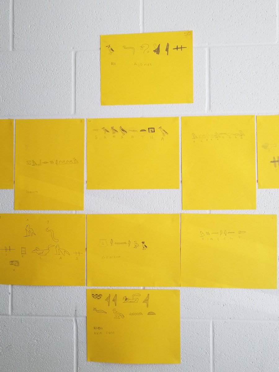 allisonfjones's tweet photo. #Iamcucps #seniorprojectteaching #hieroglyphics #humanities https://t.co/8KCOCmqT6J