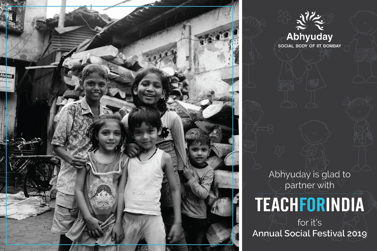 <a href="/Abhyuday_IITB/">Abhyuday, IIT Bombay</a> proudly announce <a href="/TeachForIndia/">Teach For India</a> as the Powered by Sponsor of Annual Social Festival.
Check out Teach for India's work and contribution to society at: teachforindia.org
To attend the 2-day social extravaganza, register yourself at  abhyudayiitb.org/fest_2k19