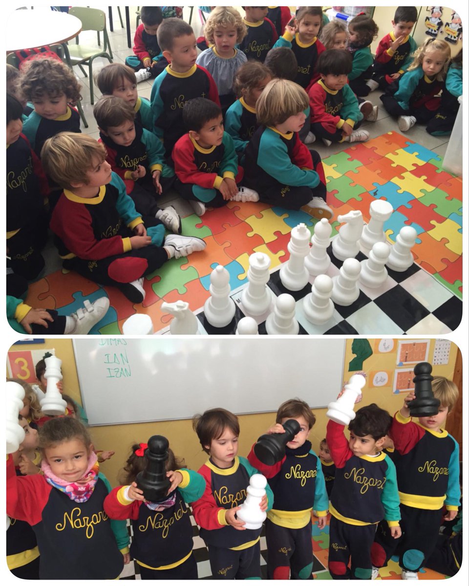 nazaretlapalma's tweet photo. #Infantil3a / El rey, la dama, el alfil, el caballo, la torre y el peón, ¡ya sabemos cómo colocarlos en el tablero de #ajedrez!

#BeLiveBeLife @coleinnovadores https://t.co/oGiSh6Lall