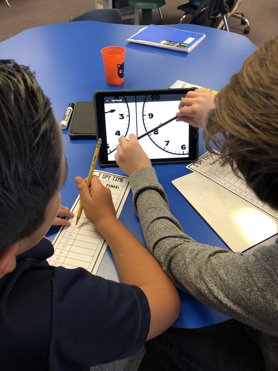 jblank3rd's tweet photo. We love telling time and using an interactive clock to check our answers! I love their celebration dances when they get them correct. @ccabanillas1 @GowanGators #gsathirdgraderocks #WhyCrane https://t.co/hvh6RAvFsY