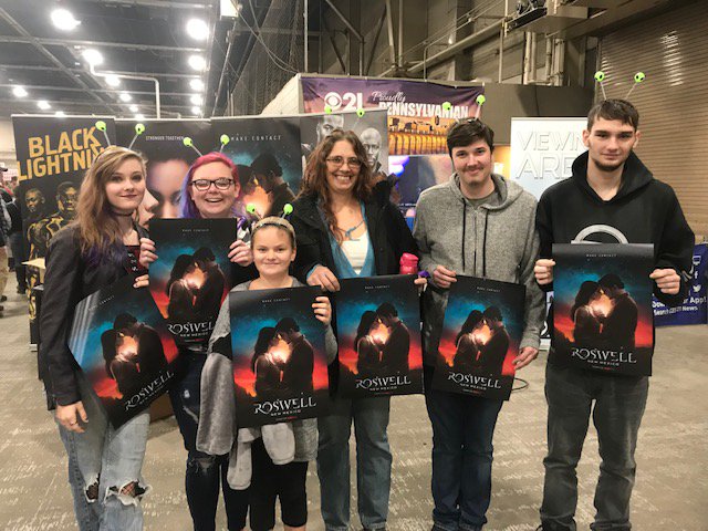 BCFriday's tweet image. Having an out of this world time at the PA Farm Show.  Roswell premieres Jan 15 #RoswellNM