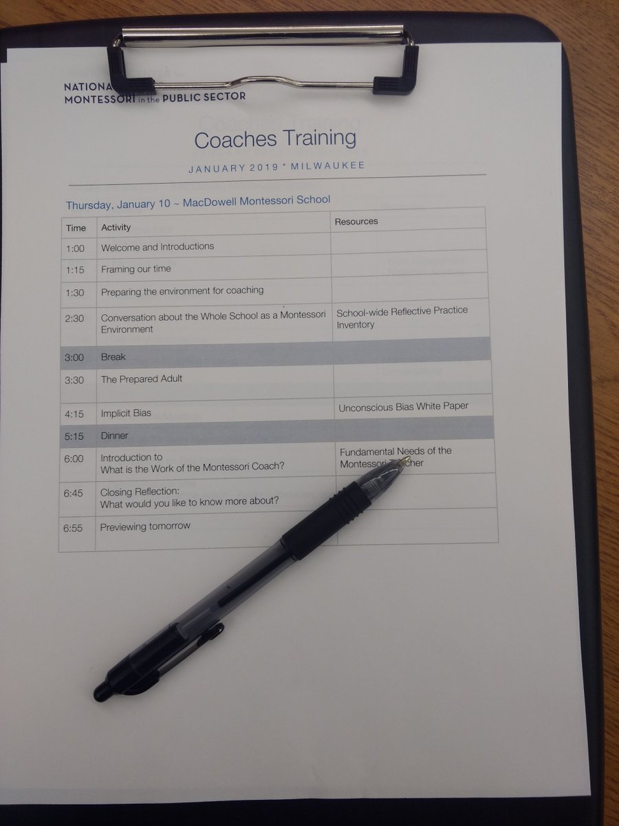 Some of our leaders are spending time in Milwaukee public Montessori schools for a few days. Preparing ourselves to further help prepare our own environments and coaching tools! #publicmontessori.