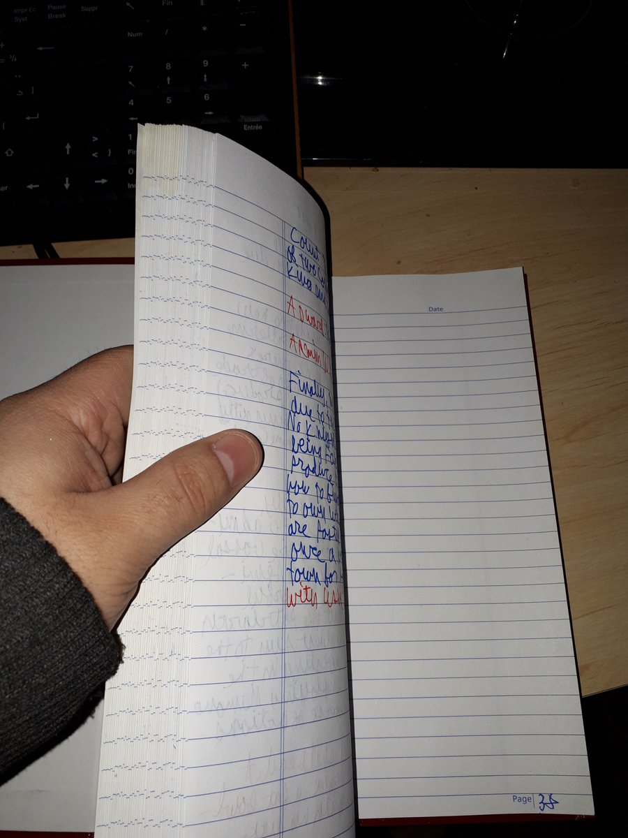 TaleOfMonsters's tweet photo. While I'm prepping up tomorrow thread I'd like to share the kind of planning that's been going on in ToM. Two books of notes, one much more filled than the other and a little hint about the sidequest I intend to run. Arawn might be lazy but I'm not! (too much) https://t.co/KAX9sTS7xl