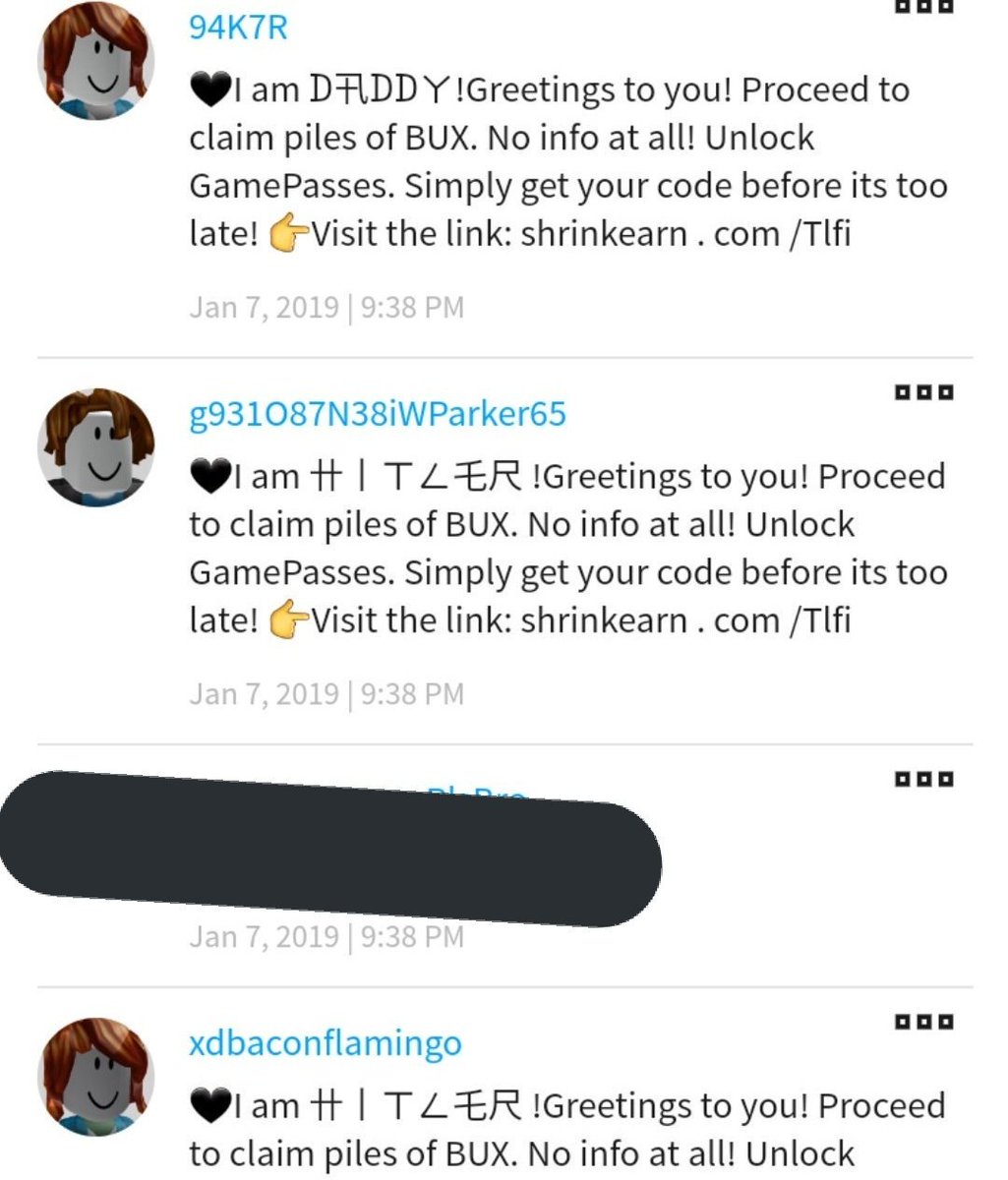 Lord Cowcow On Twitter Roblox Scam Bots Claim To Be Able To Give You Tons Of Robux But Now They Also Claim To Be Hitler - roblox follower bot list